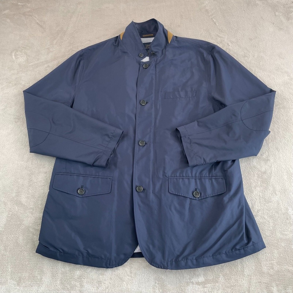 Brooks Brothers Field Jacket Men 2XL Navy Performance Seersucker Lined NWOT $398